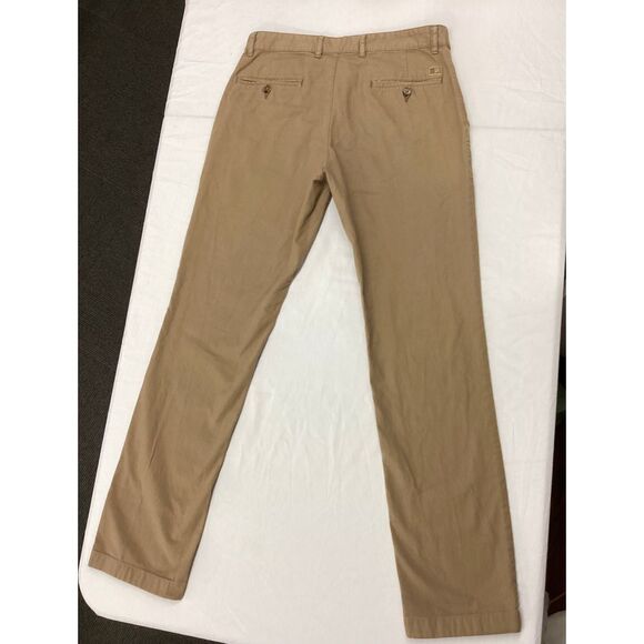 Classic Khaki Chinos Casual Straight Leg Pants Cotton Blend Trousers - Picture 3 of 3